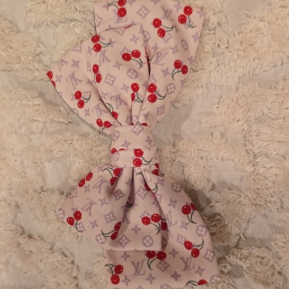 Accessories - Purple & Cherry Logo Hair Bow/Purse Charm